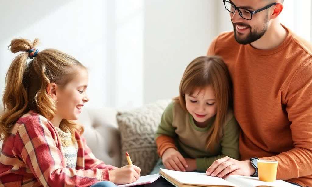 UK family home educating around kitchen table in 2025