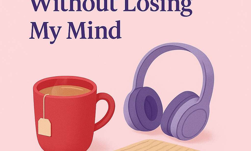 Mum self-care during luteal phase rage with tea and calm playlist
