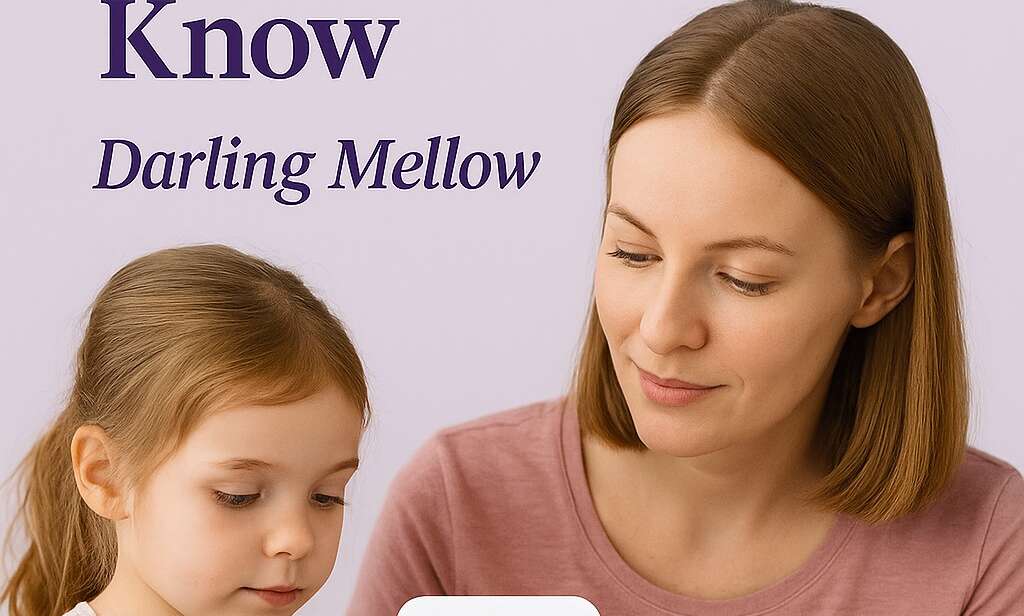 Child using a tablet with AI chatbot, mum nearby guiding screen use