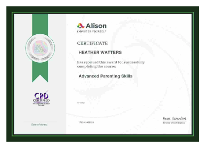 Advanced Parenting Skills Certificate