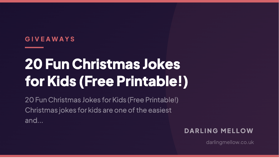 20 Fun Christmas Jokes for Kids (Free Printable!) | Darling Mellow