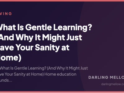 What Is Gentle Learning? (And Why It Might Just Save Your Sanity at Home) | Darling Mellow