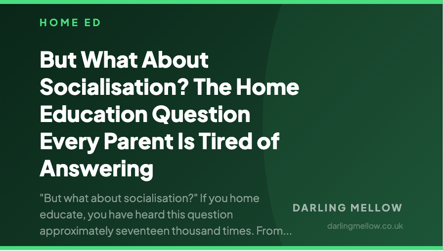 But What About Socialisation? The Home Education Question Every Parent Is Tired of Answering | Darling Mellow