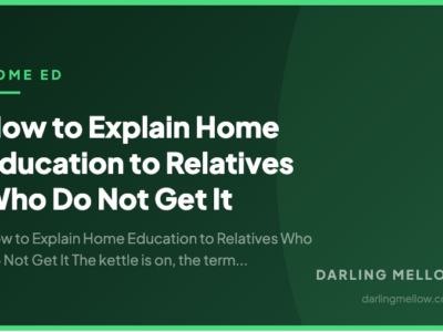 How to Explain Home Education to Relatives Who Do Not Get It | Darling Mellow