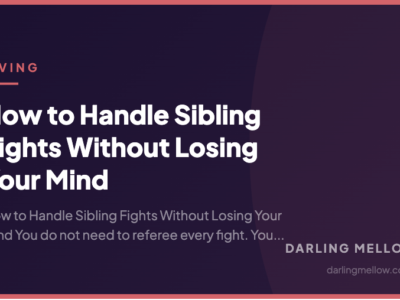 How to Handle Sibling Fights Without Losing Your Mind | Darling Mellow