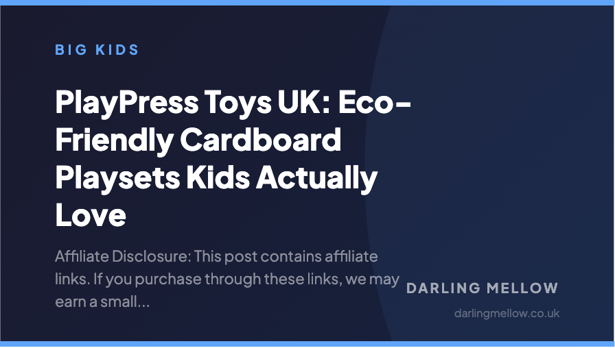 PlayPress Toys UK: Eco-Friendly Cardboard Playsets Kids Actually Love | Darling Mellow