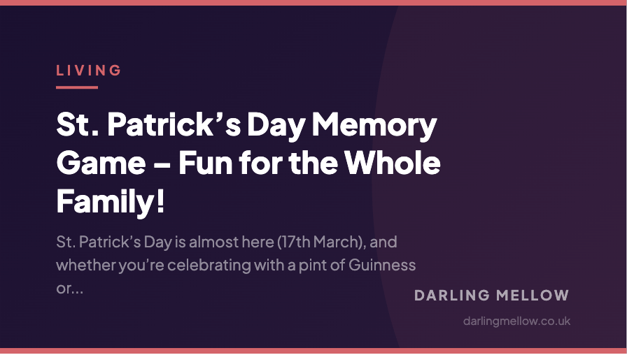 St. Patrick’s Day Memory Game – Fun for the Whole Family! | Darling Mellow