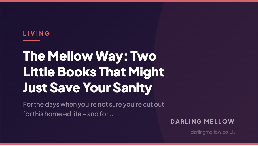 The Mellow Way: Two Little Books That Might Just Save Your Sanity | Darling Mellow