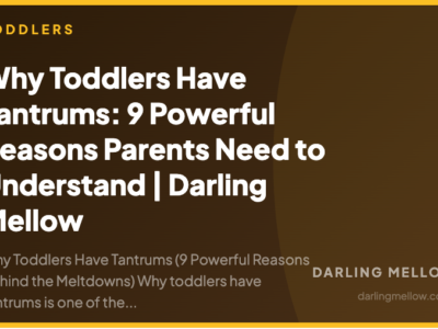 Why Toddlers Have Tantrums: 9 Powerful Reasons Parents Need to Understand | Darling Mellow | Darling Mellow