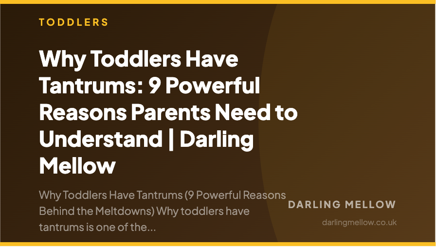 Why Toddlers Have Tantrums: 9 Powerful Reasons Parents Need to Understand | Darling Mellow | Darling Mellow